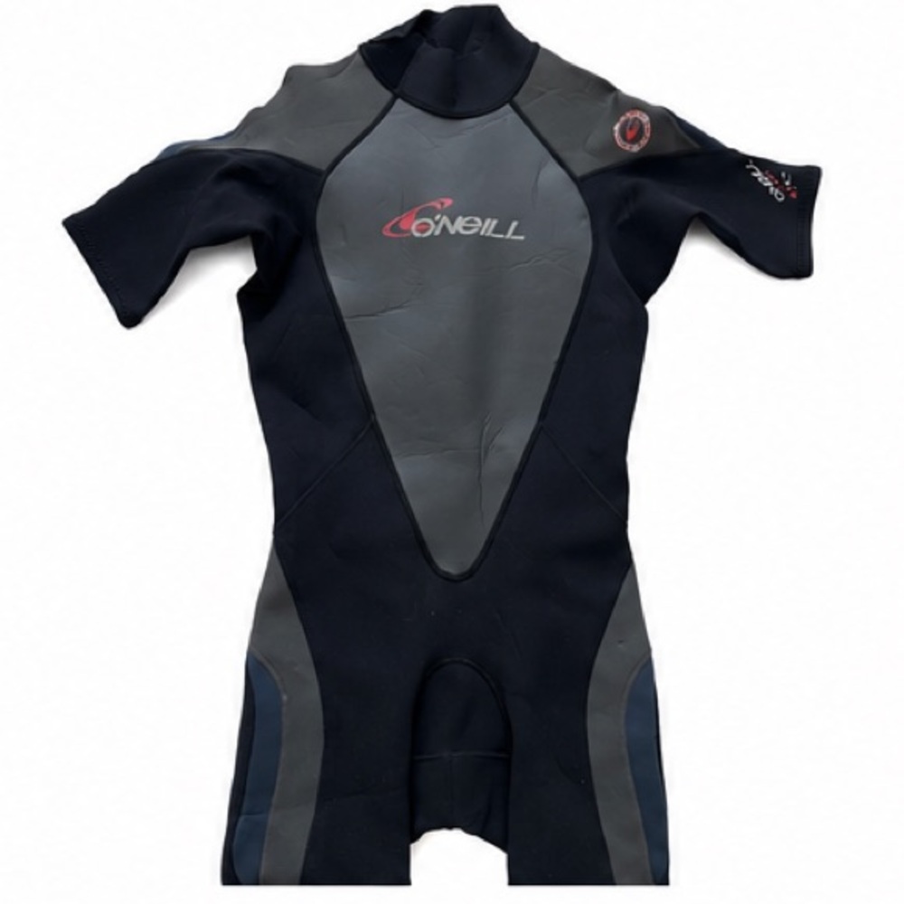 O’Neill Epic 2/1 Shorty Wetsuit Men’s Medium Black Gray Surf Dive